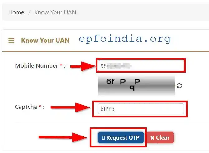 Find EPFO UAN Number Using Mobile